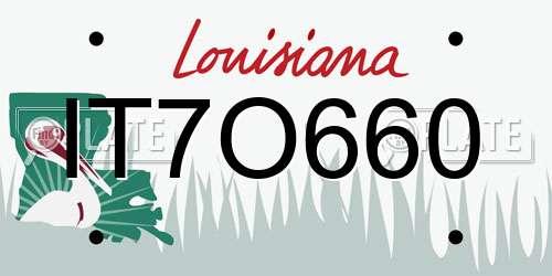 IT7O660 Louisiana License Plate