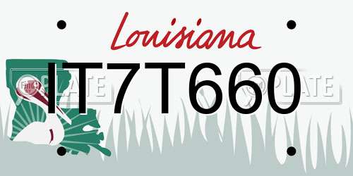 IT7T660 Louisiana License Plate