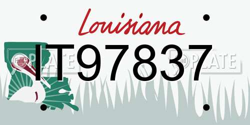 IT97837 Louisiana License Plate