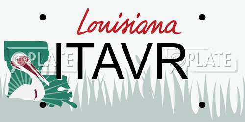 ITAVR Louisiana License Plate