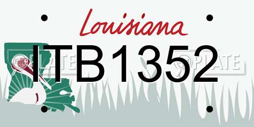 ITB1352 Louisiana License Plate