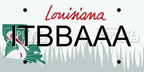 ITBBAAA Louisiana License Plate