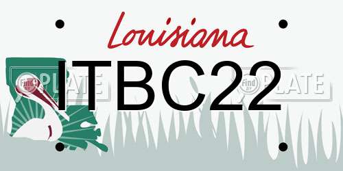 ITBC22 Louisiana License Plate