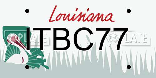 ITBC77 Louisiana License Plate