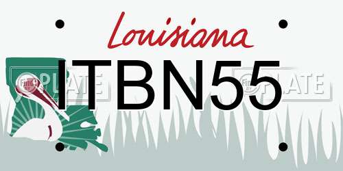 ITBN55 Louisiana License Plate