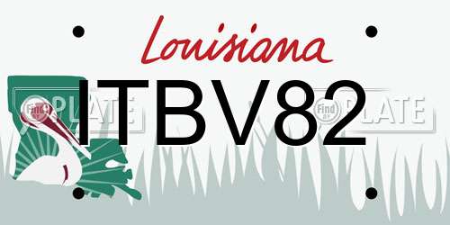 ITBV82 Louisiana License Plate