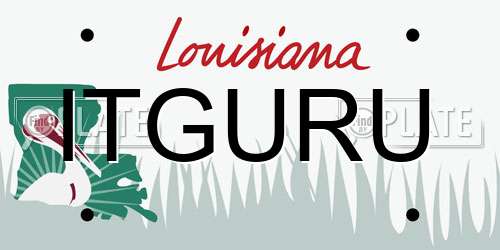 ITGURU Louisiana License Plate
