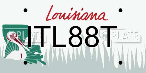 ITL88T Louisiana License Plate