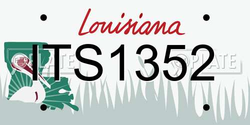ITS1352 Louisiana License Plate