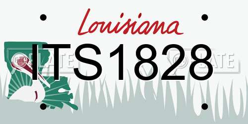 ITS1828 Louisiana License Plate