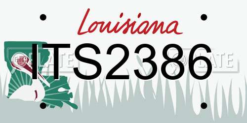 ITS2386 Louisiana License Plate