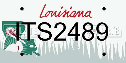 ITS2489 Louisiana License Plate
