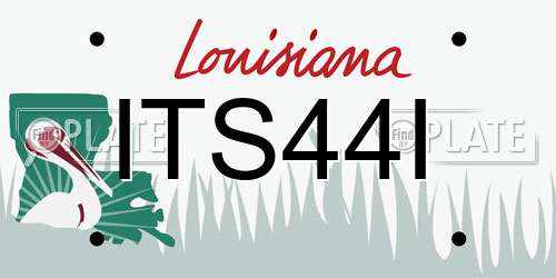 ITS44I Louisiana License Plate