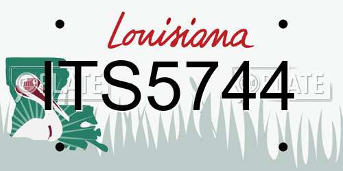 ITS5744 Louisiana License Plate