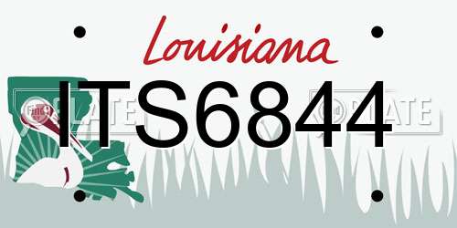 ITS6844 Louisiana License Plate