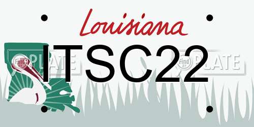 ITSC22 Louisiana License Plate