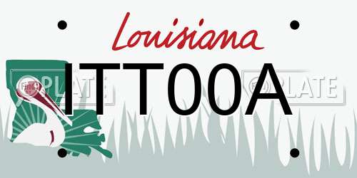ITT00A Louisiana License Plate