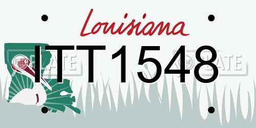 ITT1548 Louisiana License Plate