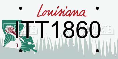 ITT1860 Louisiana License Plate