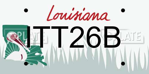 ITT26B Louisiana License Plate