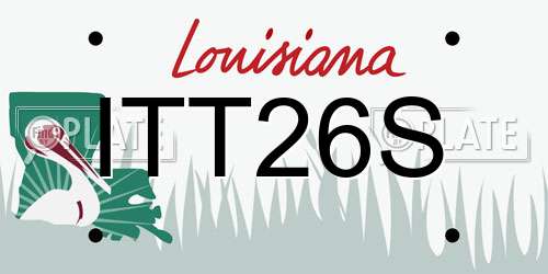 ITT26S Louisiana License Plate