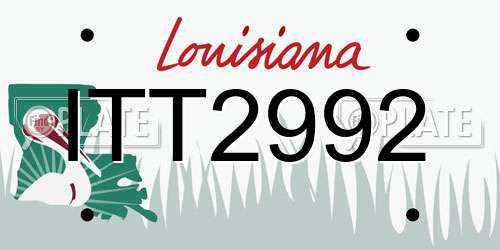 ITT2992 Louisiana License Plate