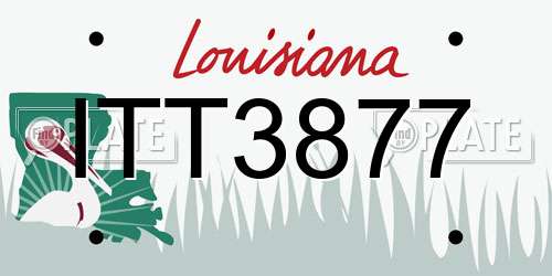 ITT3877 Louisiana License Plate
