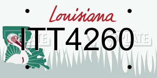 ITT4260 Louisiana License Plate