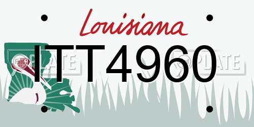 ITT4960 Louisiana License Plate