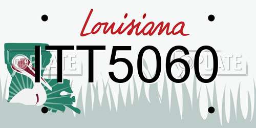 ITT5060 Louisiana License Plate