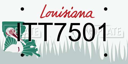 ITT7501 Louisiana License Plate
