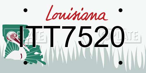 ITT7520 Louisiana License Plate