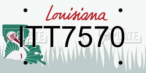 ITT7570 Louisiana License Plate