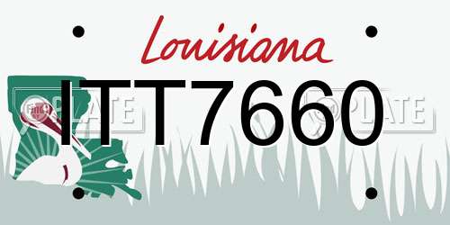 ITT7660 Louisiana License Plate