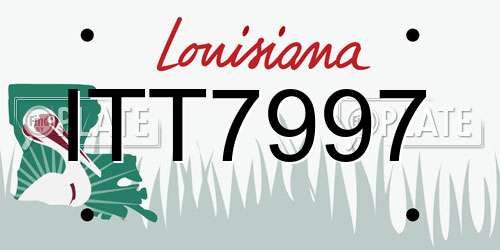 ITT7997 Louisiana License Plate