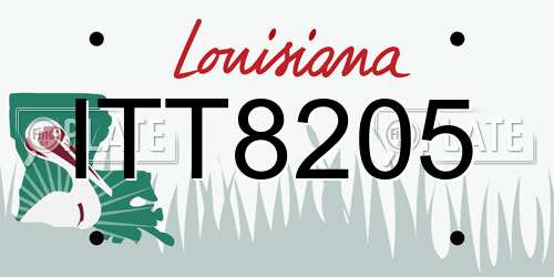 ITT8205 Louisiana License Plate