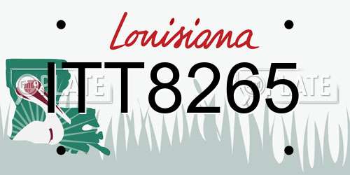 ITT8265 Louisiana License Plate