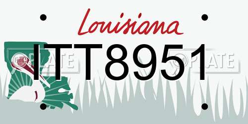 ITT8951 Louisiana License Plate