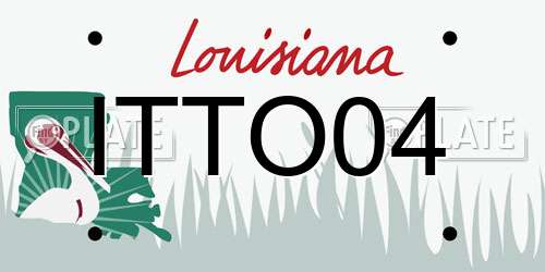 ITTO04 Louisiana License Plate