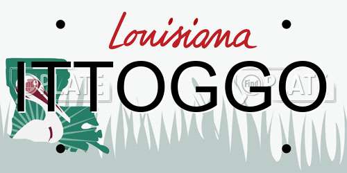 ITTOGGO Louisiana License Plate
