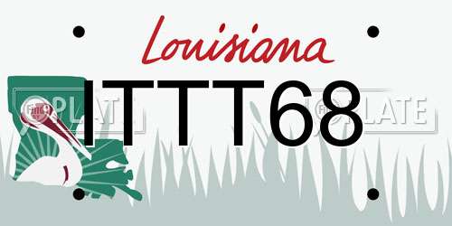 ITTT68 Louisiana License Plate
