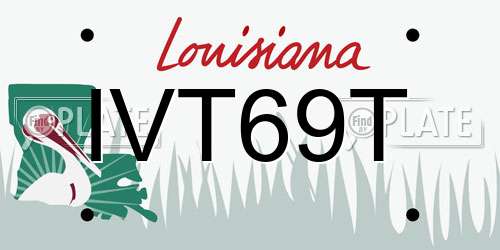 IVT69T Louisiana License Plate