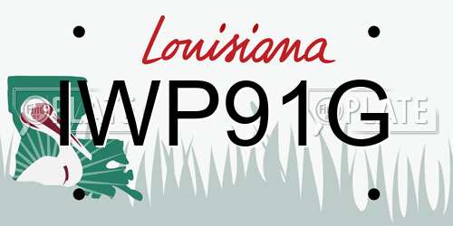 IWP91G Louisiana License Plate