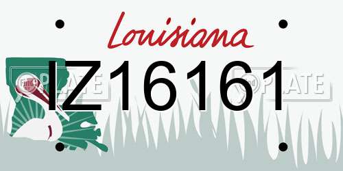 IZ16161 Louisiana License Plate