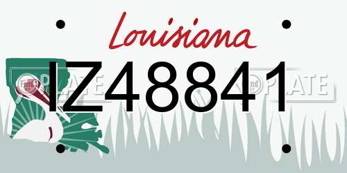 IZ48841 Louisiana License Plate