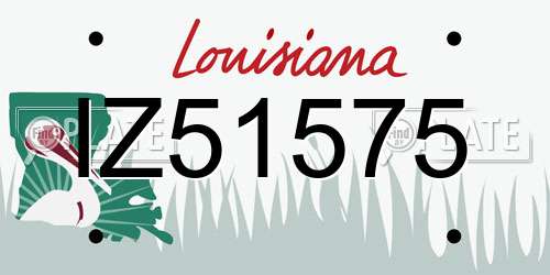 IZ51575 Louisiana License Plate