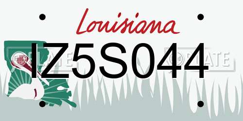 IZ5S044 Louisiana License Plate