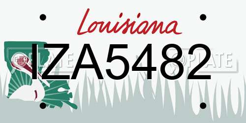 IZA5482 Louisiana License Plate