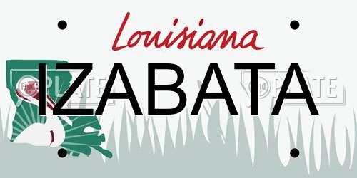 IZABATA Louisiana License Plate