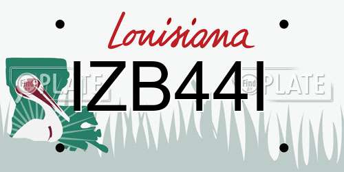 IZB44I Louisiana License Plate
